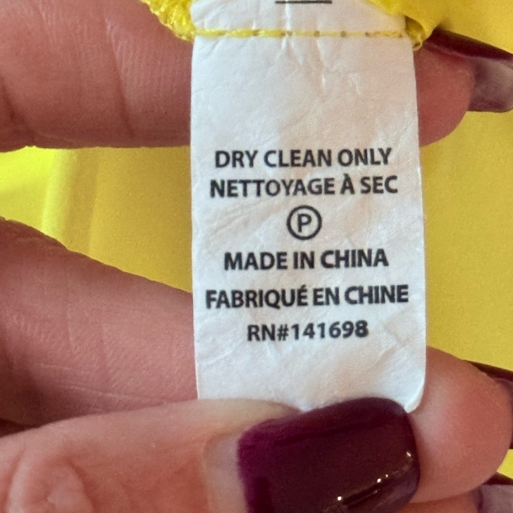 Ramy Brook Paris Yellow Sleeveless Drop-Waist Mini Dress size Medium - Picture 5 of 7